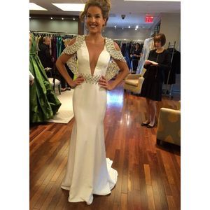 White Gionni Straccia Size 4 A-line dress